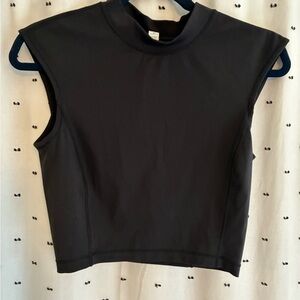 Lululemon Black Muscle Crop Tee